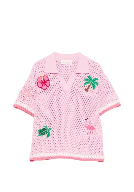 Polo con applicazione SAINT BARTH | PIX0002 PIXIE JR03562L LACE TROPICAL 2177 PATC